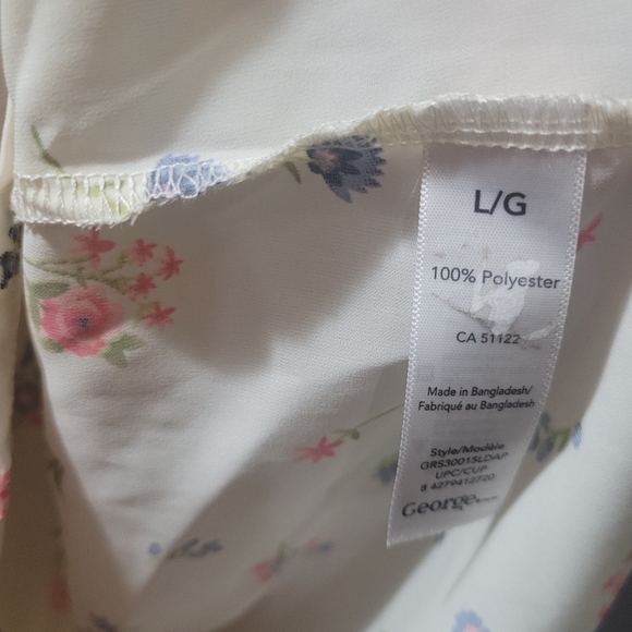 George white w/floral pattern top Size L - Picture 6 of 6